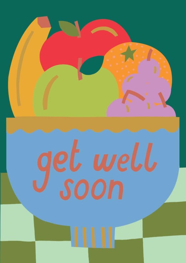 Fun Get Well Card - Fruit Bowl created by Raspberry Blossom