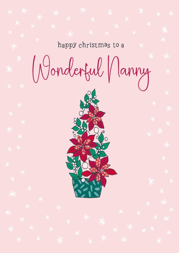 Traditional Christmas Card - For Nanny - Flowers created by Molly Mae