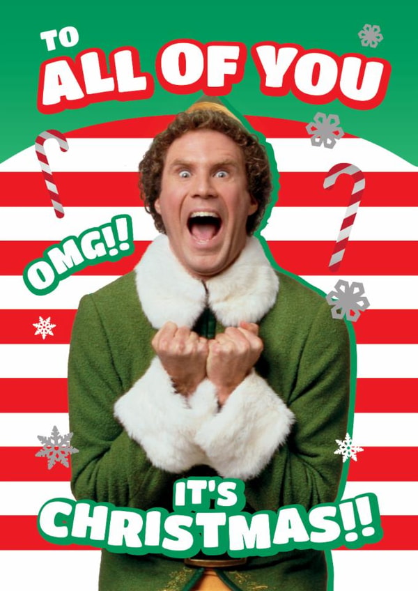 Funny Christmas Card – Elf OMG It’s Christmas – Festive Movie Design created by Danilo