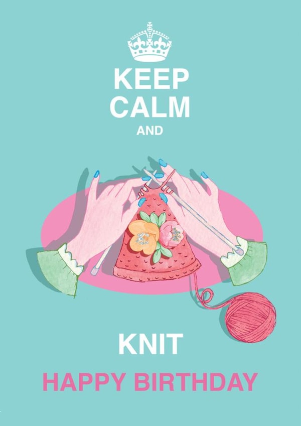 Knitting and Hobby Happy Birthday Card created by Siobhan at april rose