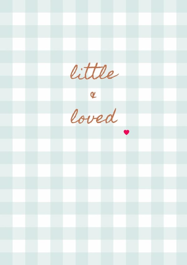 Classic New Baby Card - Little And Loved - Baby Boy created by Peony & Pangolin