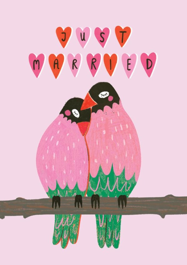 Cute Wedding Card - Love Birds created by Happy Wolf