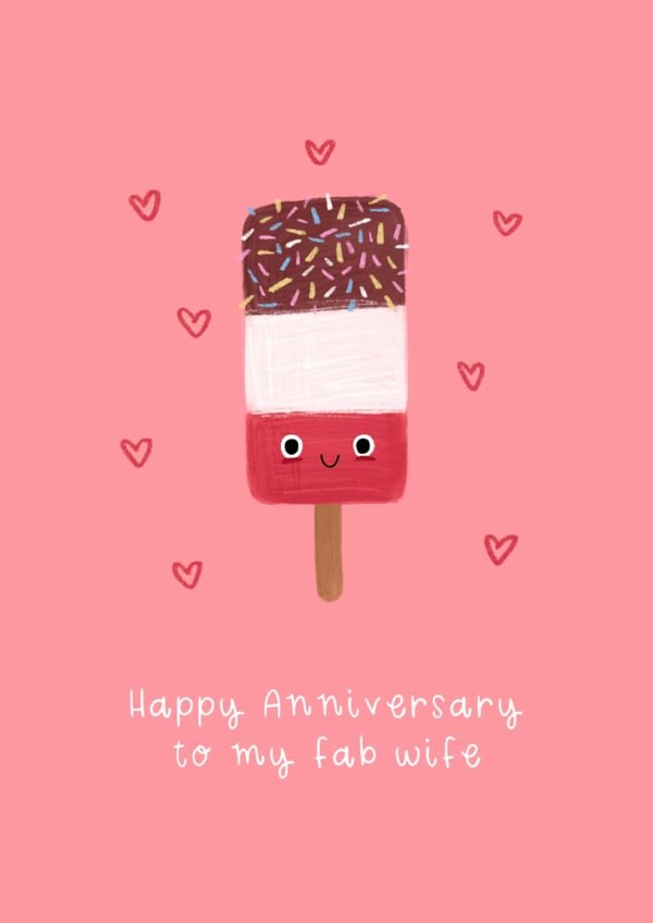 Cute Anniversary Card - For Wife - Fab Lolly | thortful