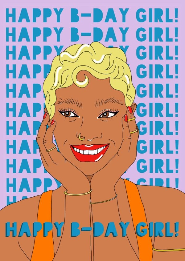 Arty Birthday Card - Pixie Hair created by Ella-Mia Grant