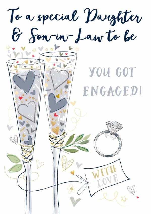 Traditional Engagement Card - For Daughter & Son-In-Law - You Got Engaged! created by Katie Phythian Design