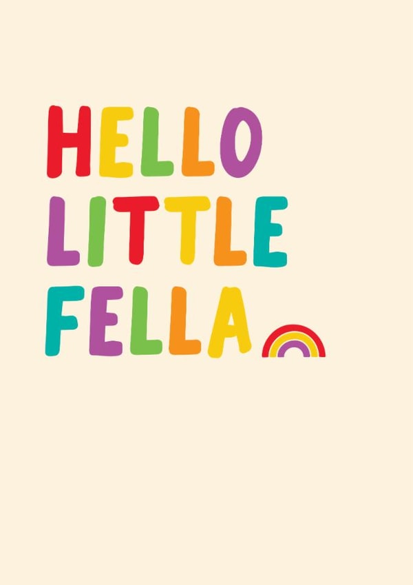 Classic New Baby Card - Hello Little Fella created by Pin & Paper