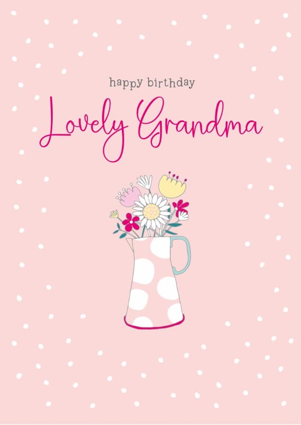 Traditional Birthday Card - For Grandma - Flowers created by Molly Mae™