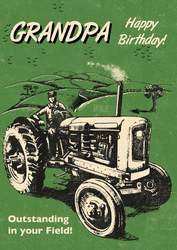 Classic Birthday Card - For Grandpa - Tractor created by Rocket68