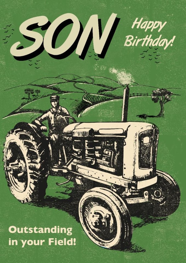 Classic Birthday Card - For Son - Tractor created by Rocket68