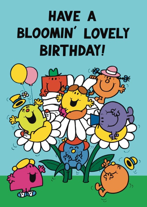 Cute Birthday Card - Mr.Men - Have A Bloomin' Lovely Birthday created by Mr. Men