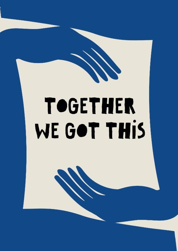 Arty Thinking Of You Card - We Got This - Hug created by Tainted Genie