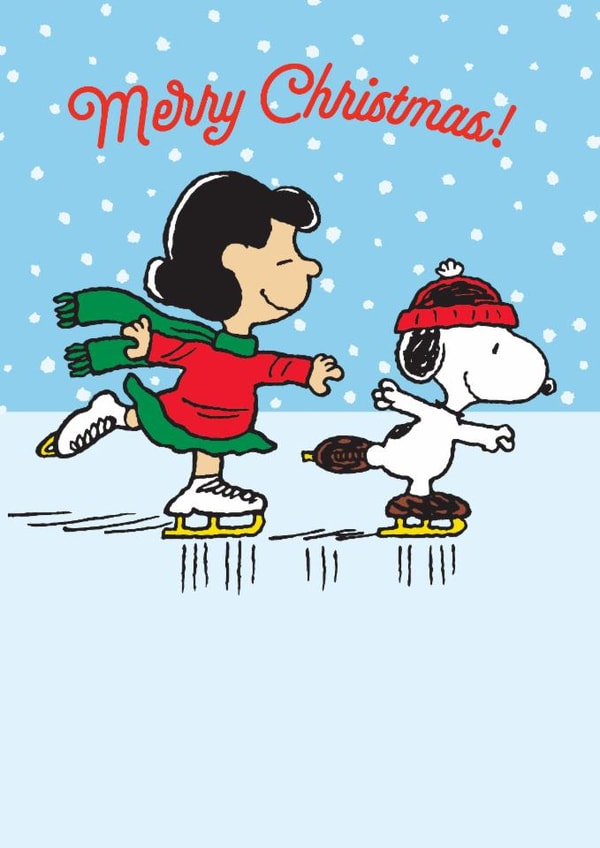 Cute Christmas Card - Snoopy - Ice Skating created by Hype Cards