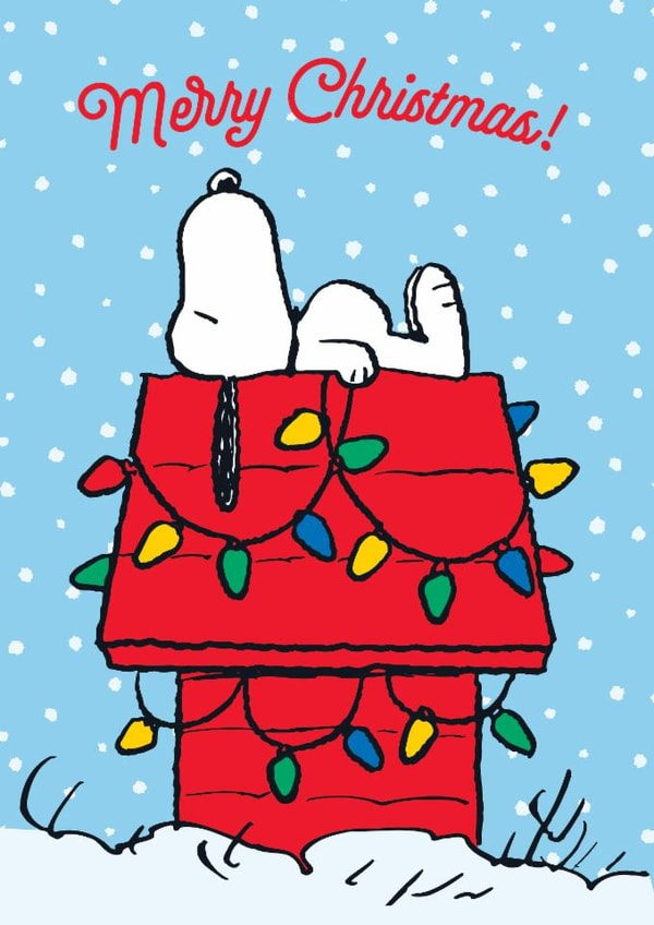 Cute Christmas Card - Snoopy - Doghouse created by Hype Associates