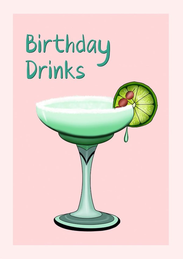 Fun Birthday Card - For Her - Cocktails - Birthday drinks  - Spicy Margs created by Suzanne Taktak