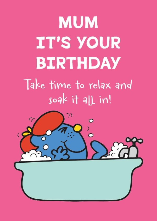 Cute Birthday Card - Little Miss Giggles - For Mum created by Mr. Men