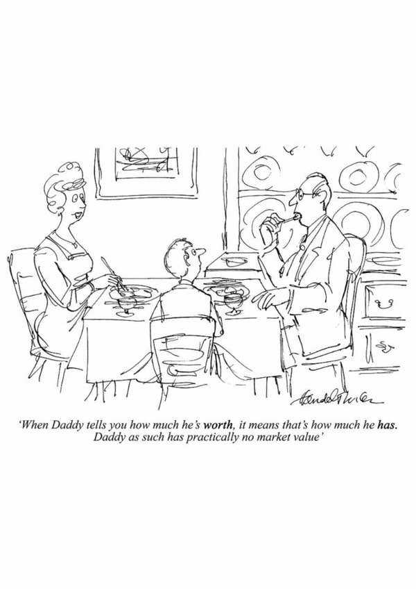 Funny Birthday Card - For Dad - Market Value created by Punch Limited