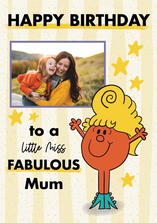 Cute Birthday Card - For Mum - Little Miss Fabulous created by Mr. Men