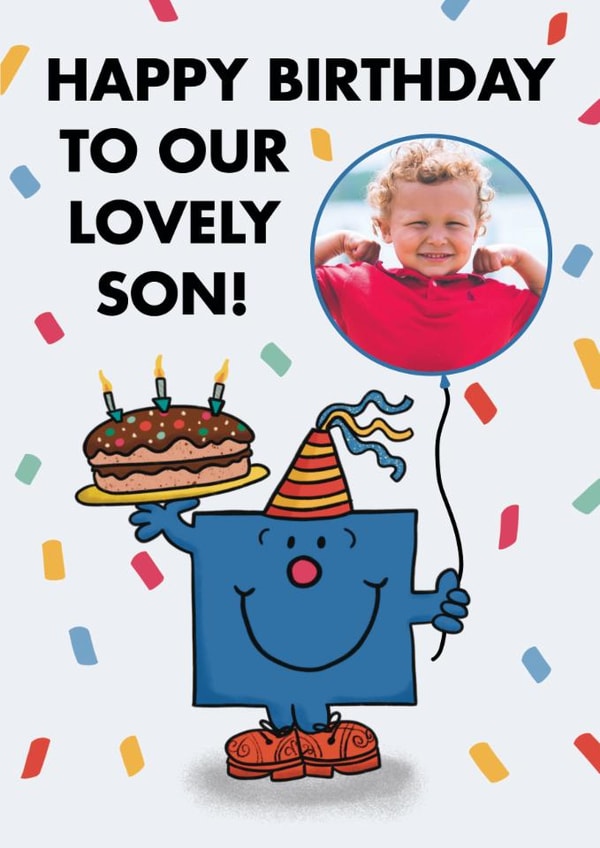 Cute Birthday Card - Lovely Son - Mr. Men created by Mr. Men