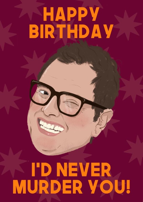 Funny Birthday Card - Alan Carr - The Celebrity Traitors created by The Queer Store