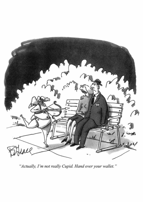 Funny Anniversary/Valentine's Day Card - Cupid Mugging created by Punch Limited