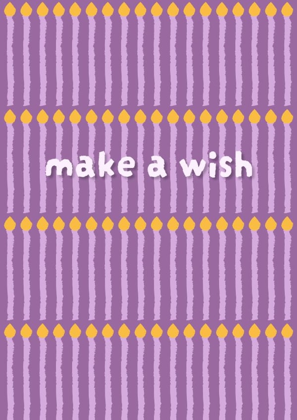 Make A Wish Birthday Card | Classic & Modern created by JH Designs