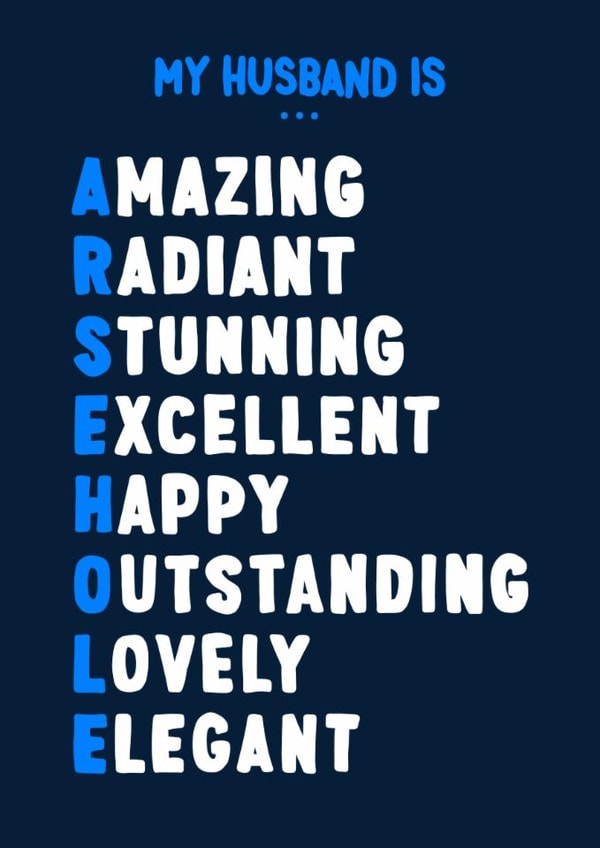 Funny Husband Anniversary Card - Fun Swear Birthday Card created by ZB CREATIVE