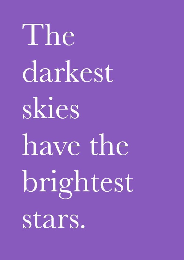 Traditional/ Sentiment Card - Friendship Card - Darkest Skies created by Pickled Prints