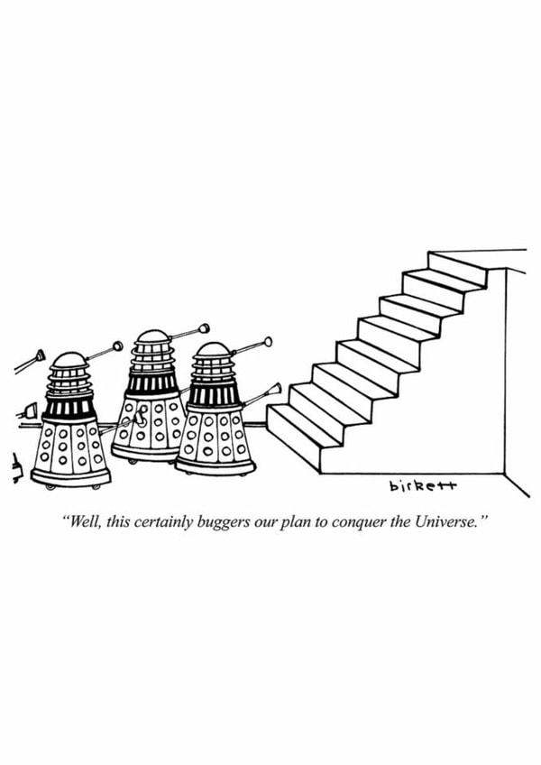 Funny Birthday/Father's Day Card - Conquer The Universe - Daleks created by Punch Limited