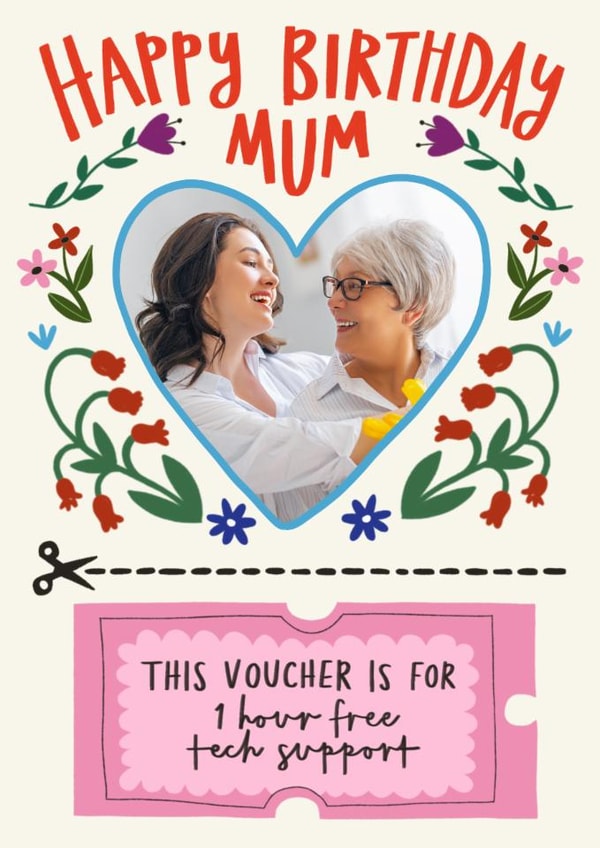 Funny Birthday Card - For Mum - Tech Voucher created by AbiGoLucky