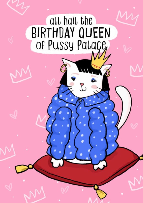 Funny Birthday Card - Lily Allen Inspired - Pussy Palace created by Running with Scissors