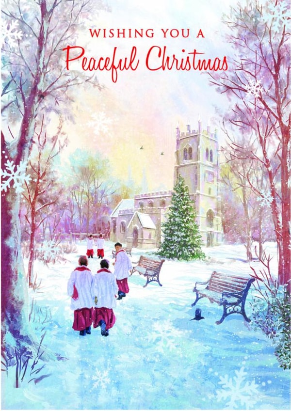 Traditional Christmas Card - Peaceful Christmas - Church created by Nigel Quiney