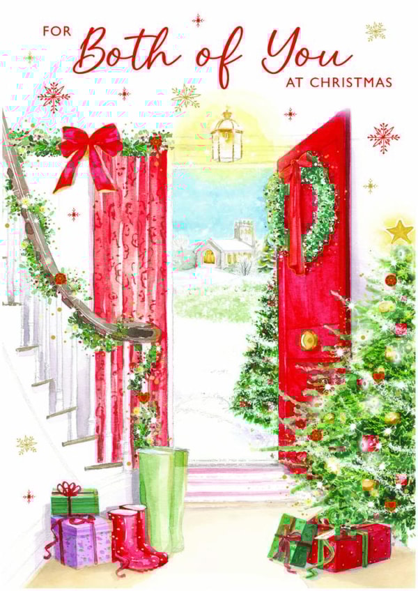 Traditional Christmas Card - For Both Of You - Festive Doorway created by Nigel Quiney