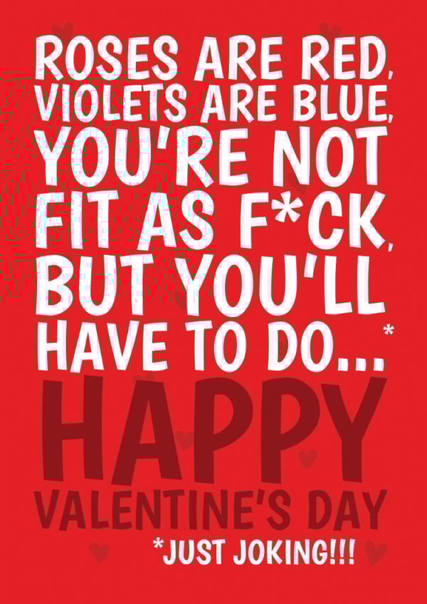 Cheeky Valentine's Day Card - Not Fit - You'll Have To Do created by @Cupsie's Creations