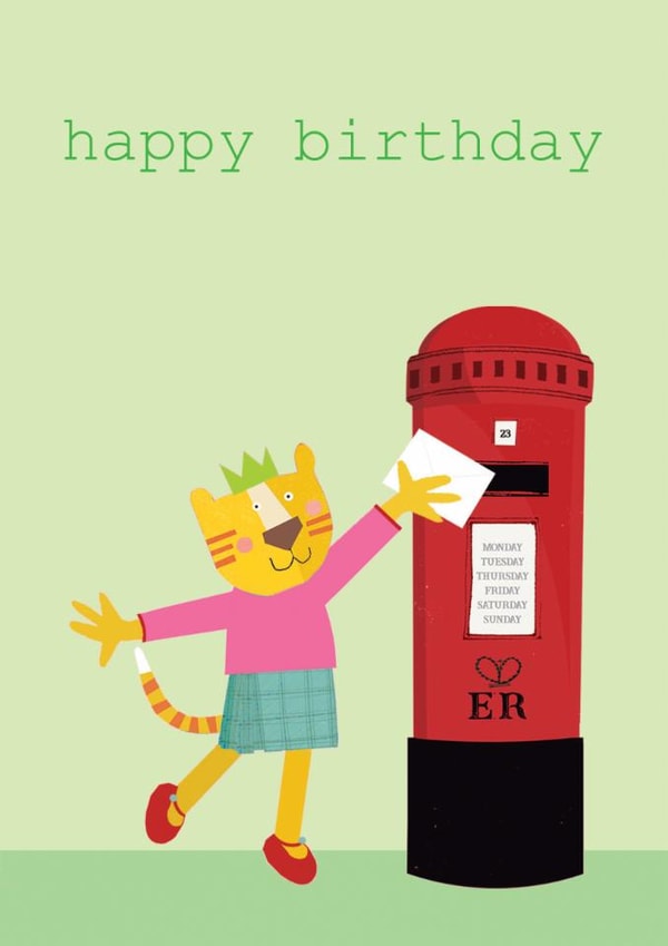 Cute Birthday Card - For Child - Tiger created by Kali Stileman