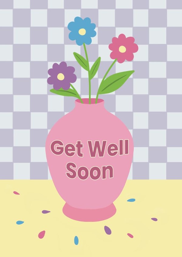 Floral Get Well Soon Card - Playful Pastels Range created by @Cupsie's Creations