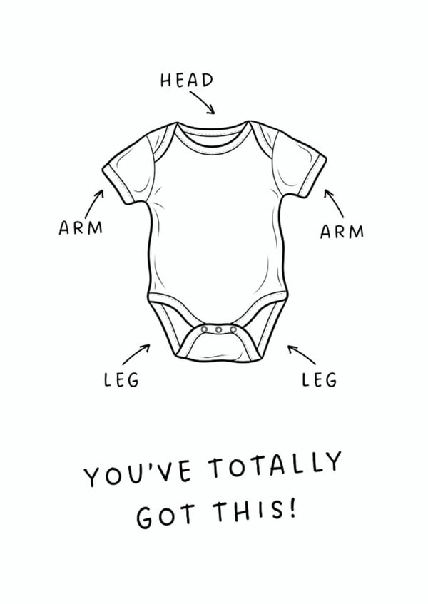 Funny New Baby Card - Congratulations New Baby - New Parents created by Silly Billy