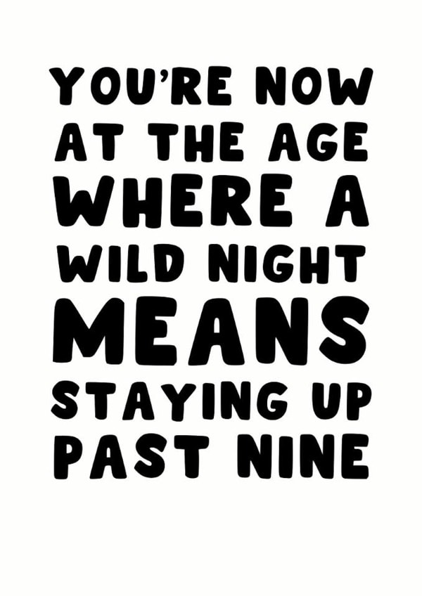 Funny Birthday Card - Wild Night created by Pink Peach Cards