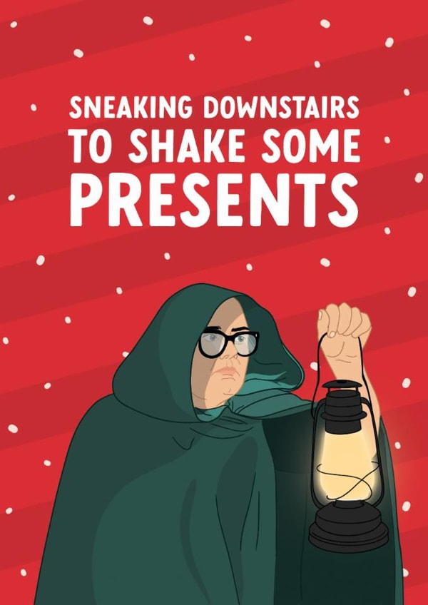 Funny Christmas Card - Alan Carr - Celebrity Traitors - Shake Some Presents created by The Cake Thief
