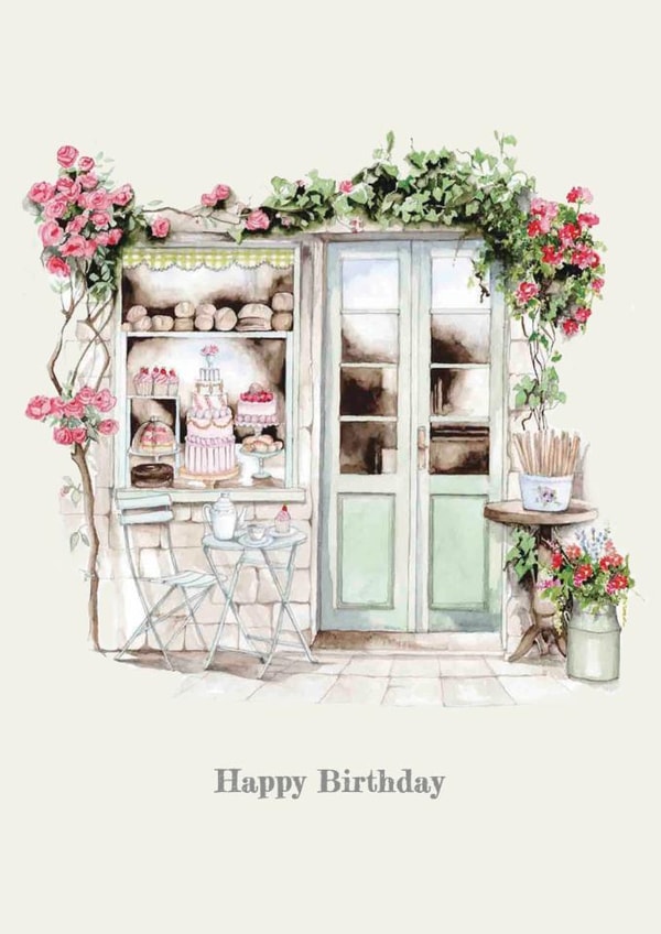 Traditional Birthday Card - Garden Cafe created by Crumble and Core