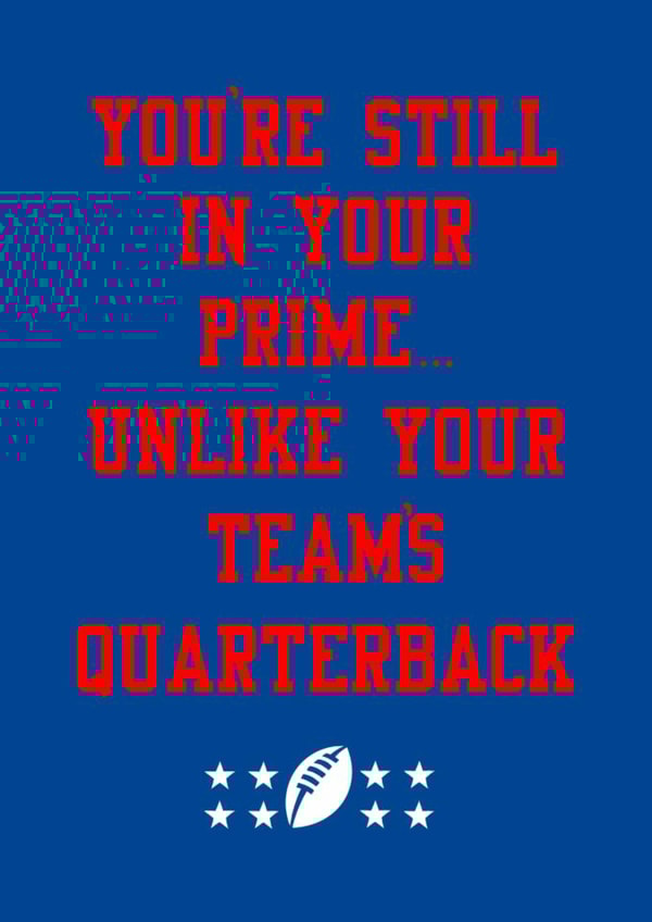 Funny NFL Birthday Card - Perfect for American Football fans created by GetGelly