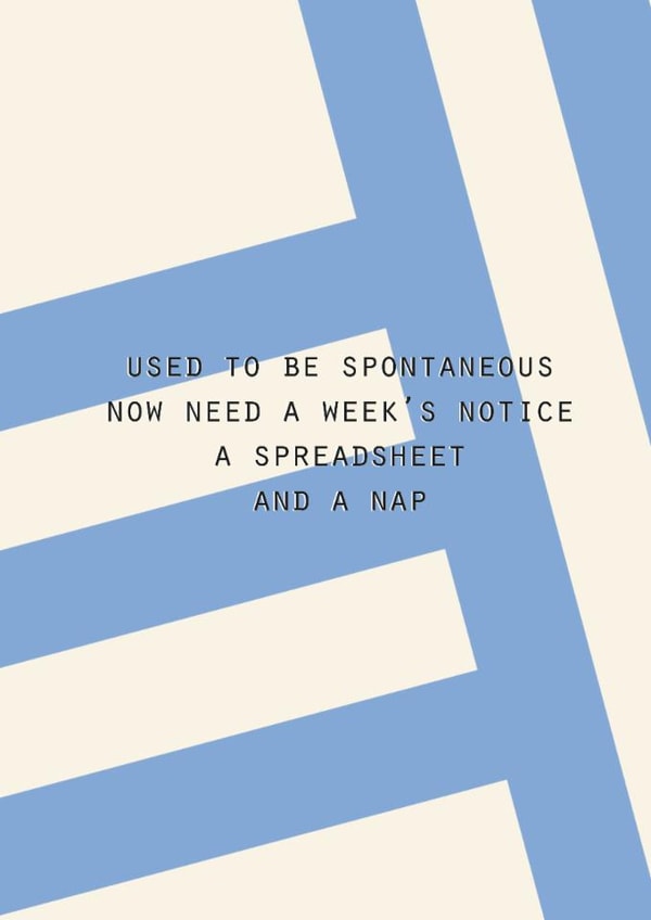 Funny Birthday Card - Spreadsheet And A Nap created by Lola Design