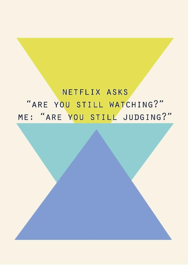 Funny Birthday Card – Netflix Judgement created by Lola Design