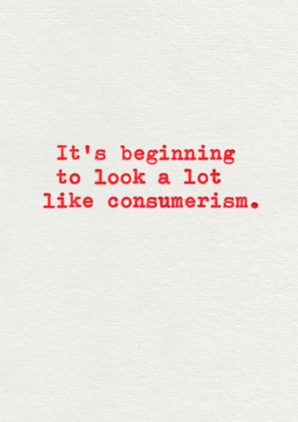 Funny Christmas Card - It's Beginning To Look A Lot Like Consumerism created by Brainbox Candy