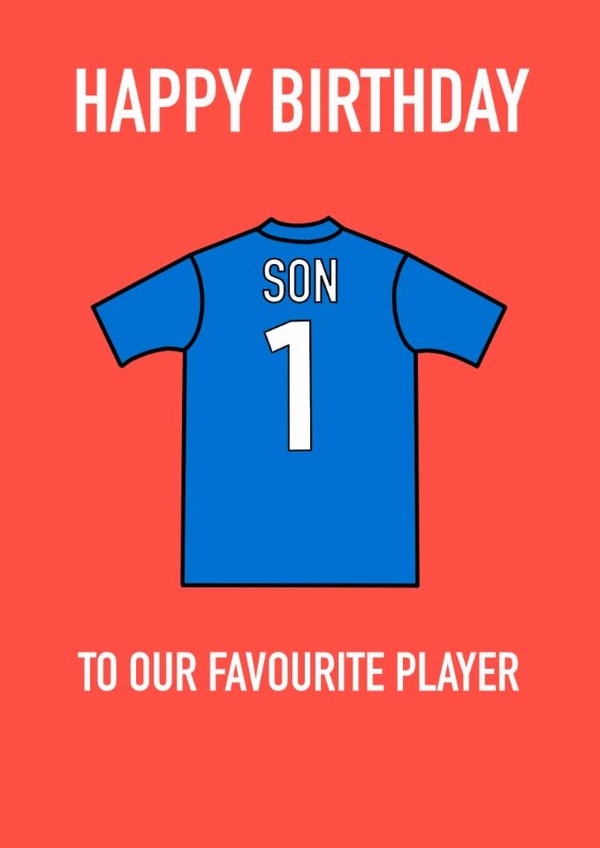Son sports top. Birthday Card created by Two Three Five Design