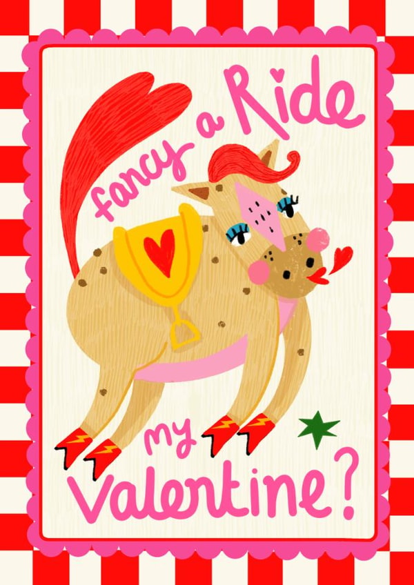 Fancy A Ride Funny Valentine's Day Card - Fancy A Ride? | thortful