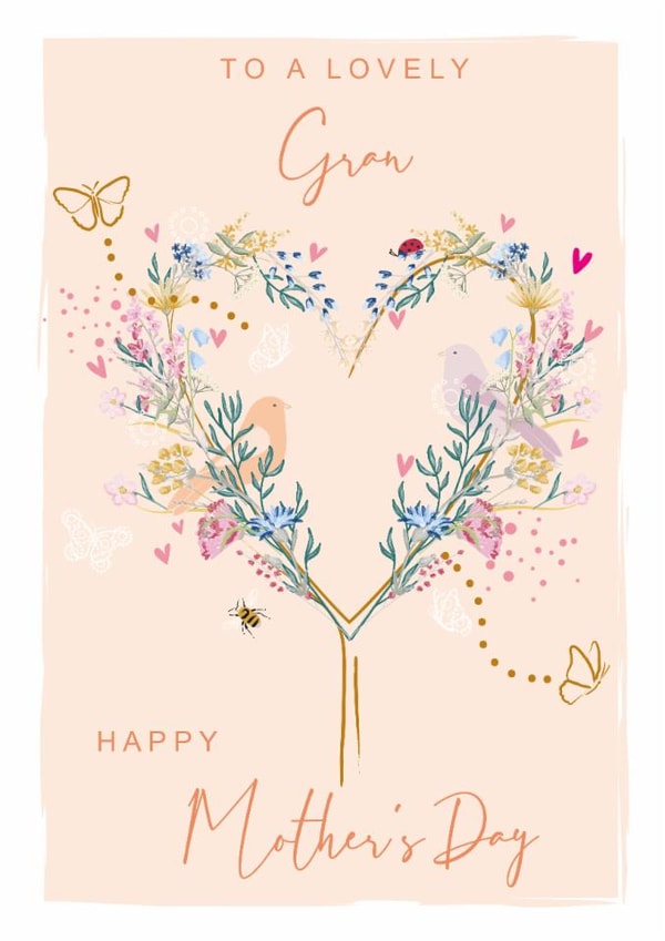 Traditional Mother's Day Card - For Gran - Love Heart Tree created by SABIVO Design by Sabina