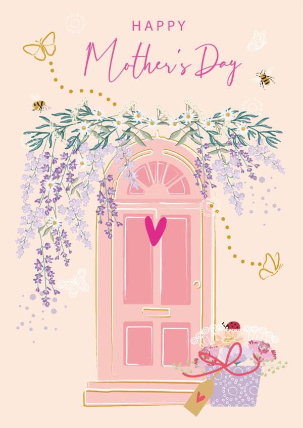 Pretty Mother's Day Card - Wisteria - Floral Door created by SABIVO Design by Sabina