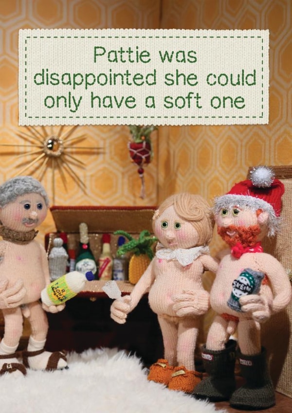 Funny Christmas Card - Pattie Was Disappointed - She Could Only Have A Soft One created by Brainbox Candy