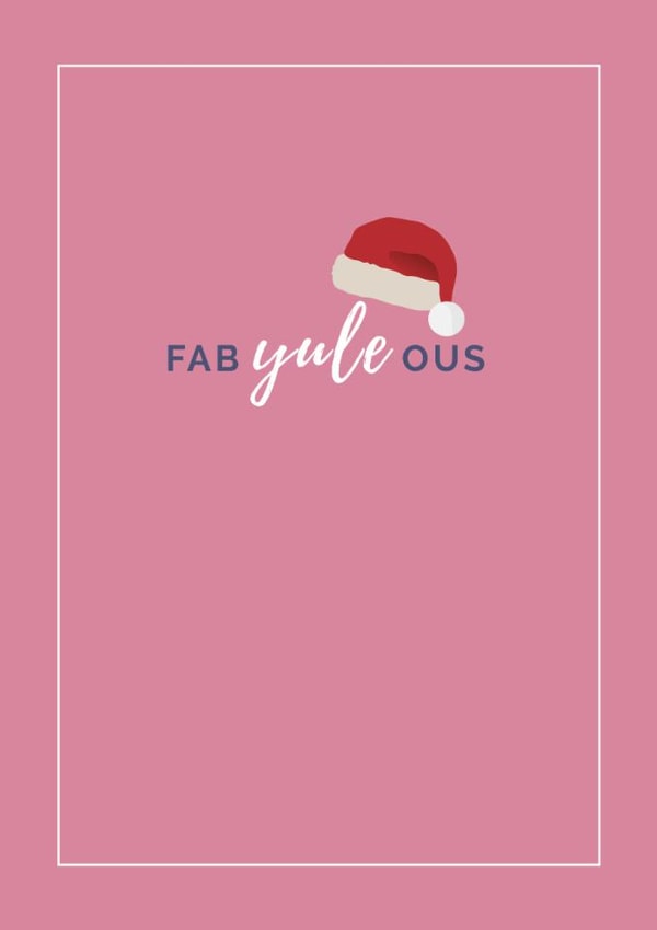 Contemporary Christmas Card wishing you a fabulous time created by Star Studio