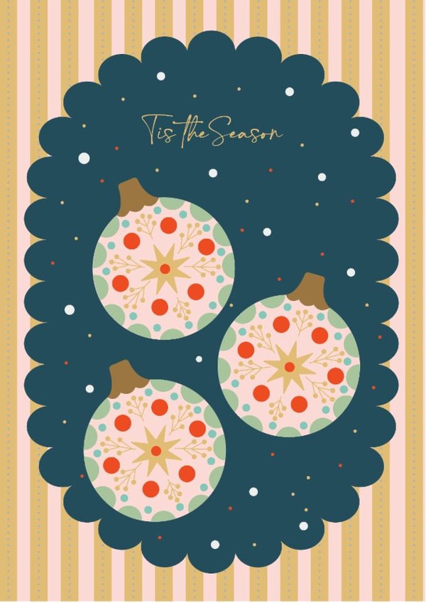 Tis the Season Christmas Card created by two two one design